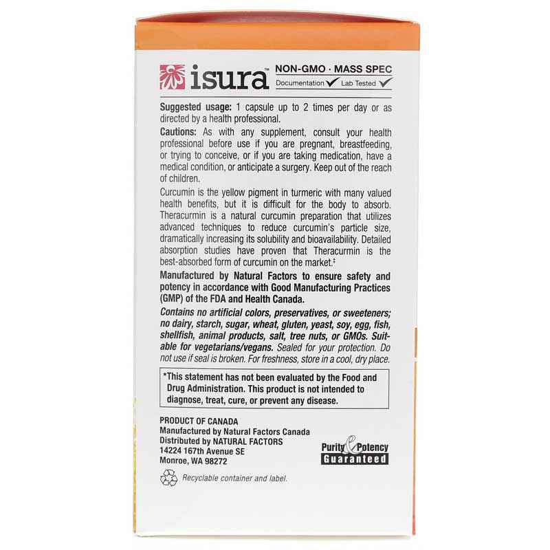 CurcuminRich Theracurmin, 120 Veg Capsules, by Natural Factors, image #4