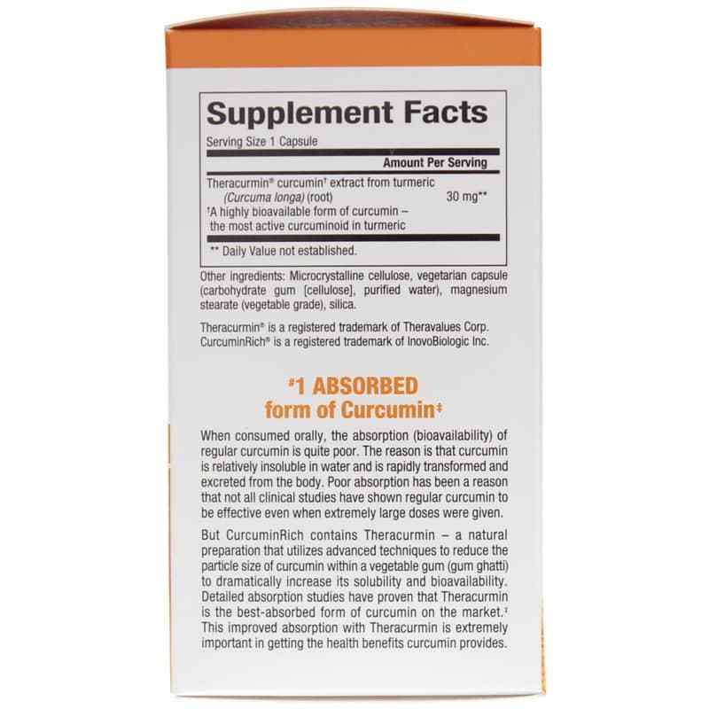 CurcuminRich Theracurmin, 30 Veg Capsules, by Natural Factors, image #2
