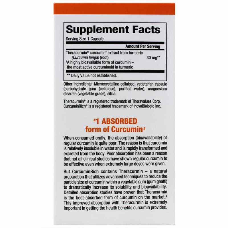 CurcuminRich Theracurmin, 60 Veg Capsules, by Natural Factors, image #2