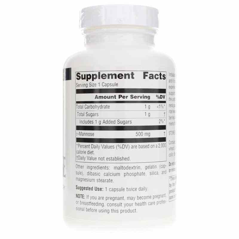 D-Mannose 500 Mg, 120 Capsules, by Source Naturals, image #2