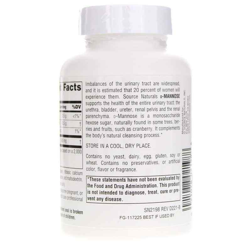 D-Mannose 500 Mg, 60 Capsules, by Source Naturals, image #3