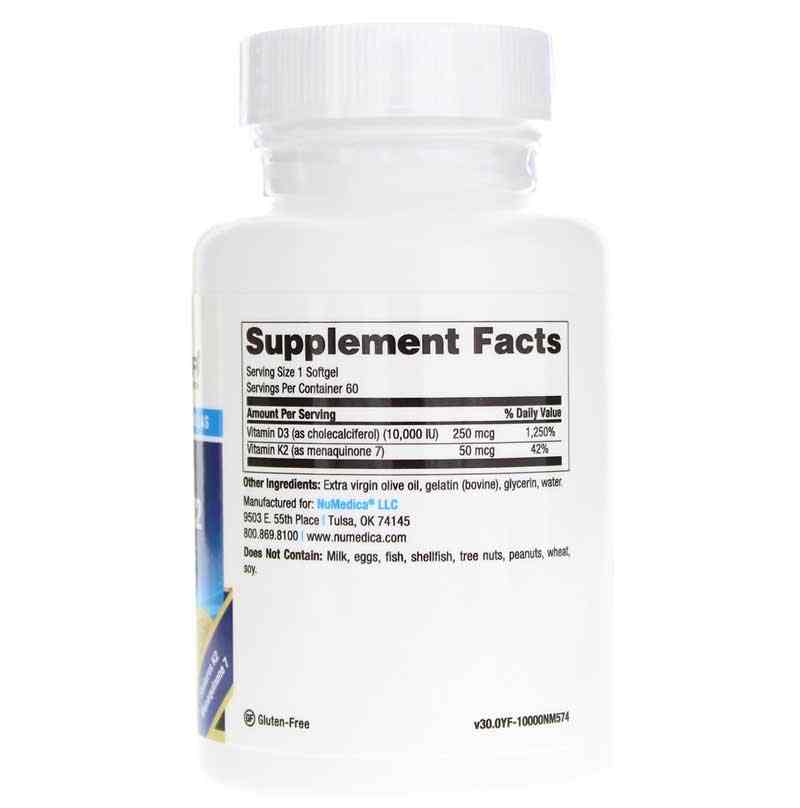 D3-10000 + K2, by NuMedica, image #2