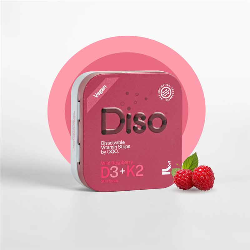 D3+K2, Wild Raspberry, 30 Strips, by Diso