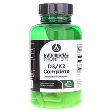 D3/K2 Complete, 120 Veg Capsules, by Nutritional Frontiers