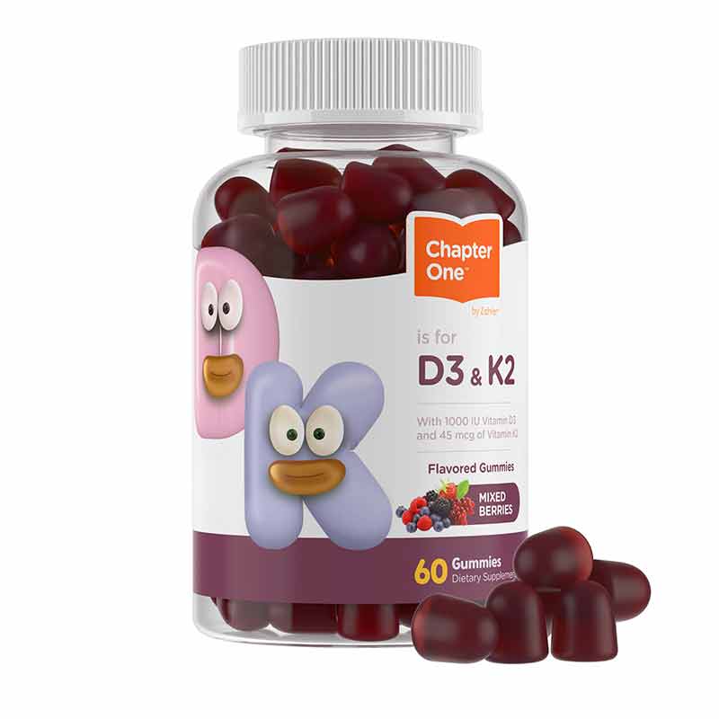 D3 & K2 Gummies, 60 Gummies, by Chapter One