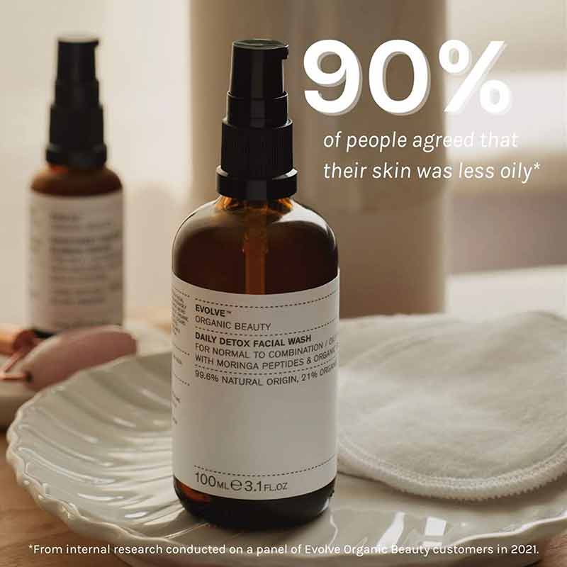 Daily Detox Facial Wash, 3.4 Oz, by Evolve Organic Beauty, image #7