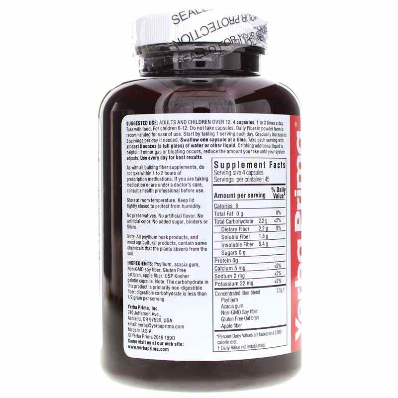 Daily Fiber Caps, by Yerba Prima, image #2