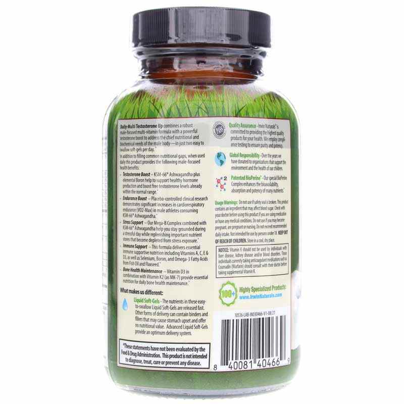 Daily Multi Testosterone Up, by Irwin Naturals, image #3