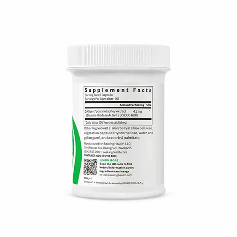 DAO Enzyme, 90 Veg Capsules, by Seeking Health, image #3