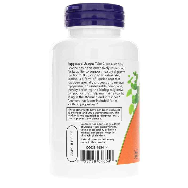 DGL with Aloe Vera, by NOW Foods, image #3