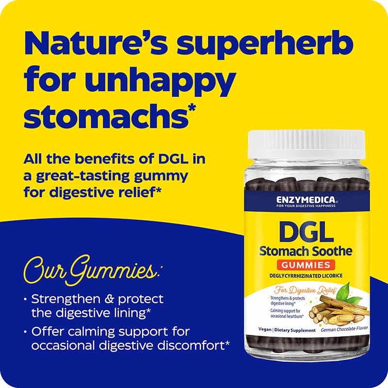 DGL Stomach Soothe Gummies, by Enzymedica, image #3