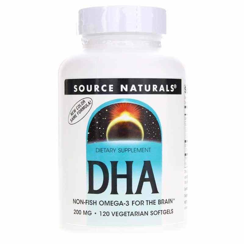 DHA 200 Mg, 120 Veg Softgels, by Source Naturals
