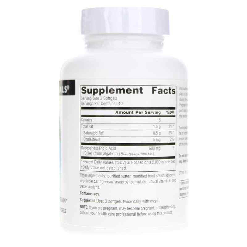 DHA 200 Mg, 120 Veg Softgels, by Source Naturals, image #2
