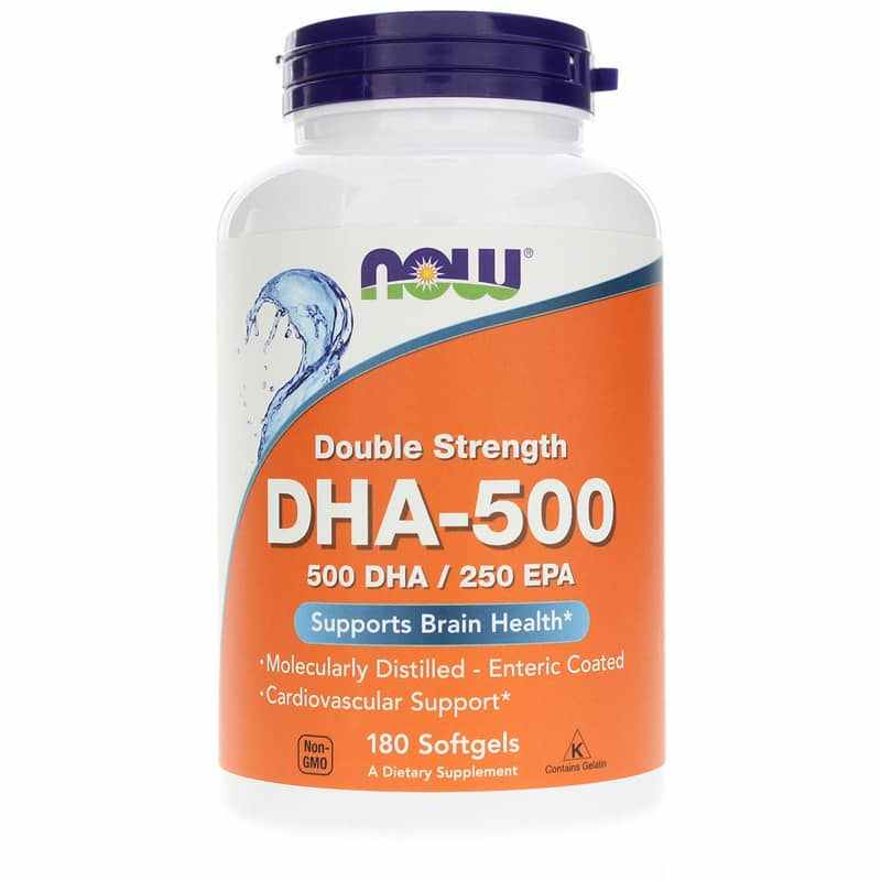 DHA-500 Double Strength, 180 Softgels, by NOW Foods