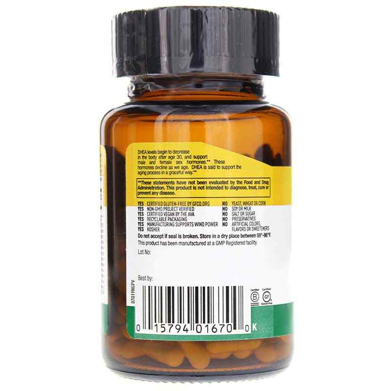 DHEA 25 Mg, 90 Vegan Capsules, by Country Life, image #3