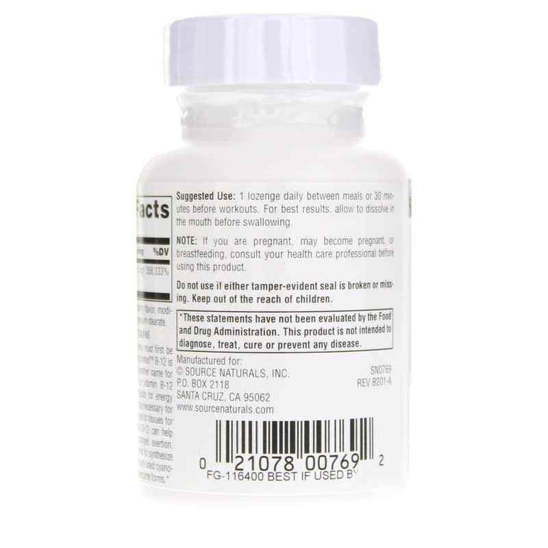 Dibencozide Coenzymated B-12, 30 Lozenges, by Source Naturals, image #3