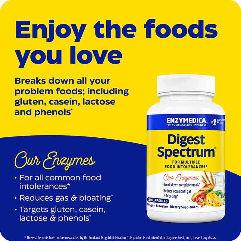 Digest Spectrum, 30 Capsules, by Enzymedica, image #3