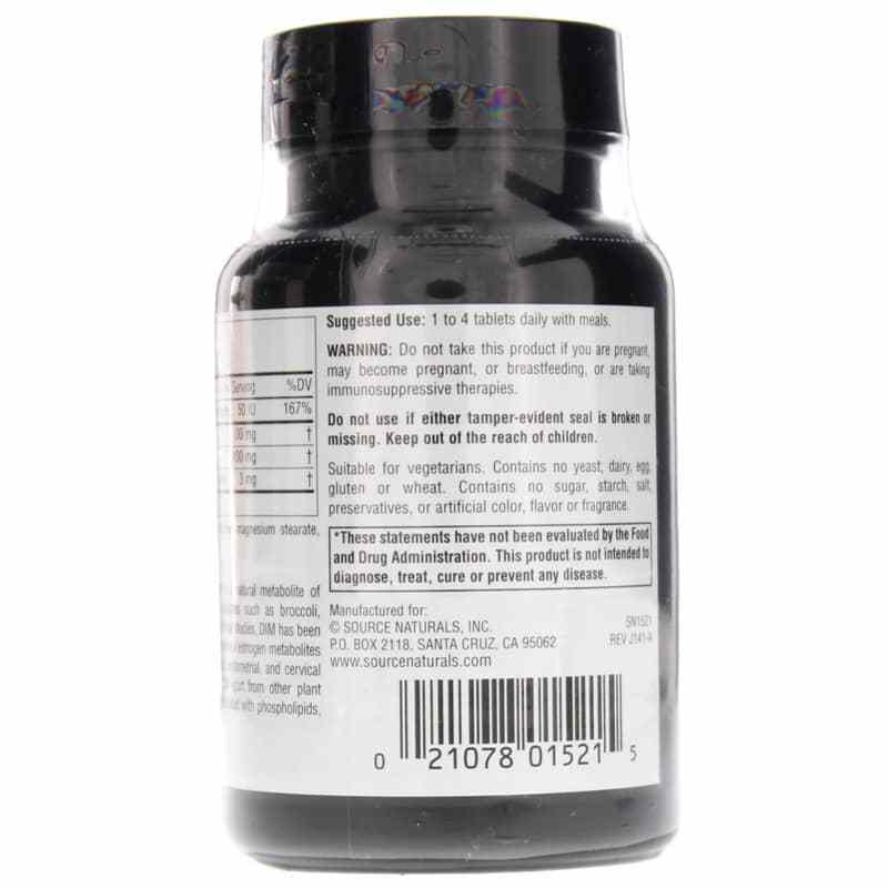 DIM 100 Mg, 60 Tablets, by Source Naturals, image #3