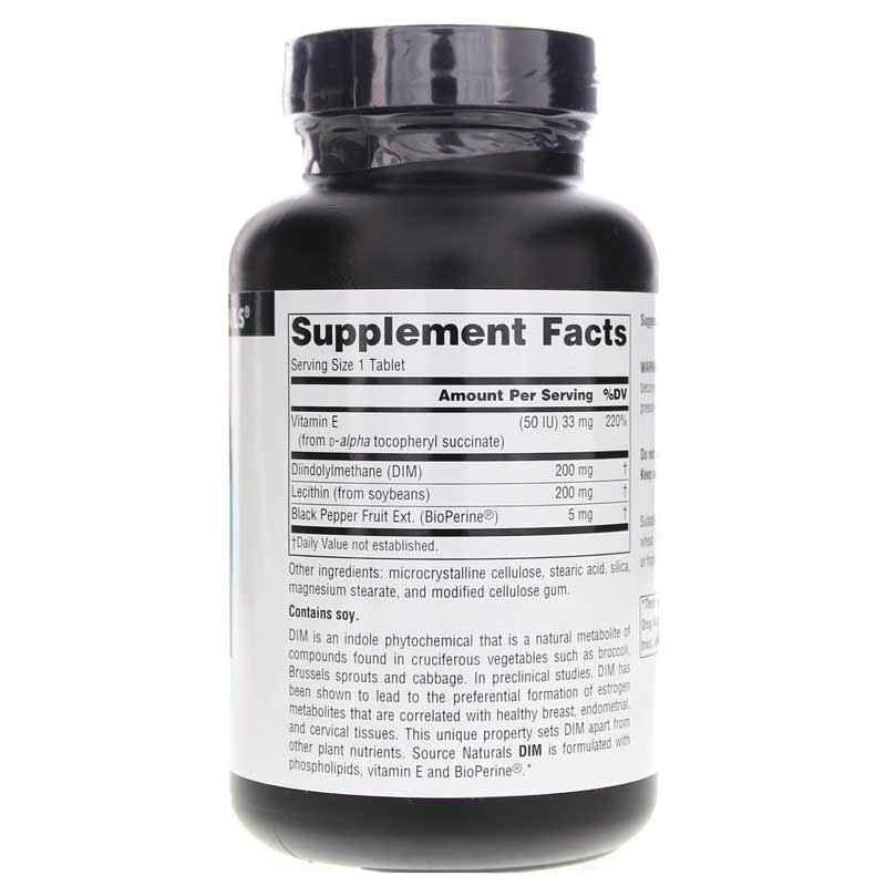 DIM 200 Mg, 120 Tablets, by Source Naturals, image #2