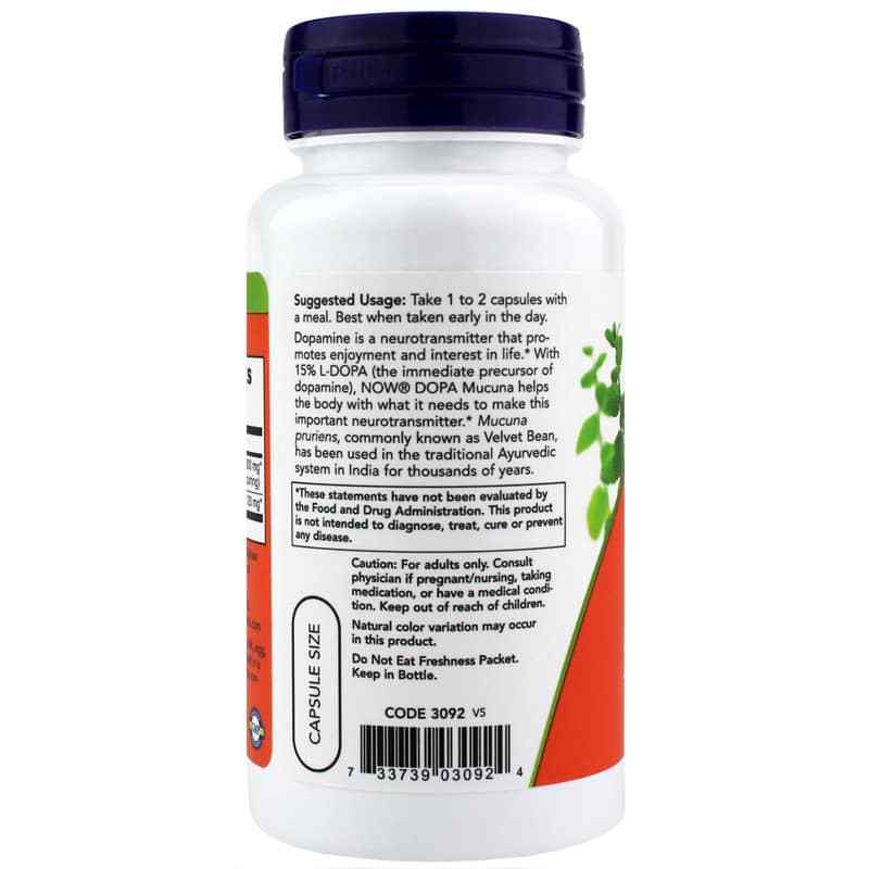 DOPA Mucuna, by NOW Foods, image #3