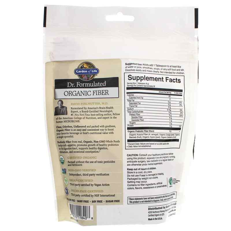 Dr. Formulated Organic Fiber, Unflavored, by Garden of Life, image #2