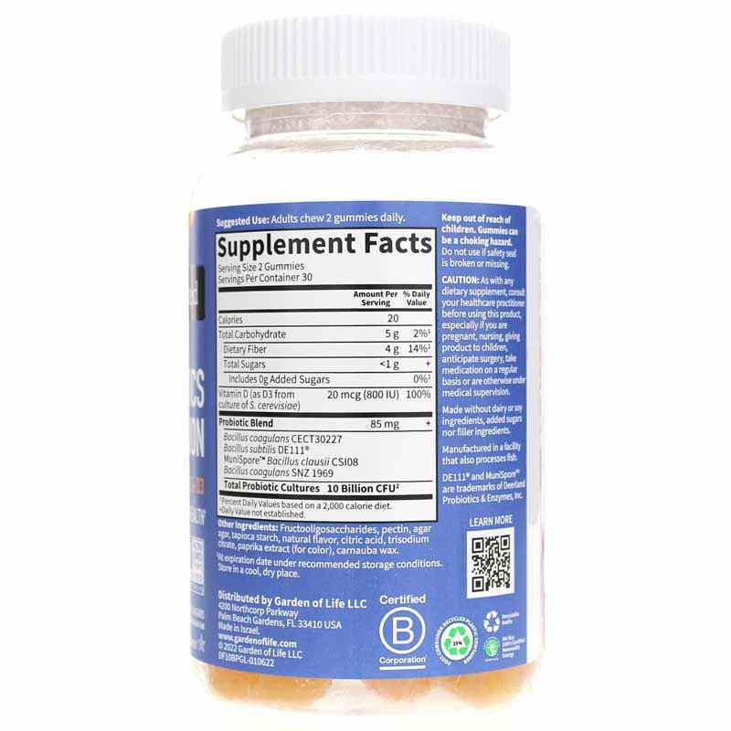 Prolactor Dr. Formulated Probiotics 10 Billion Gummies, Garden of Life ...