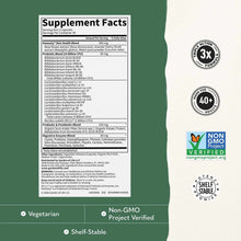 Supplement Facts label for Dr. Formulated Radiance Biotic capsules with probiotic and digestive enzyme blend ingredients list