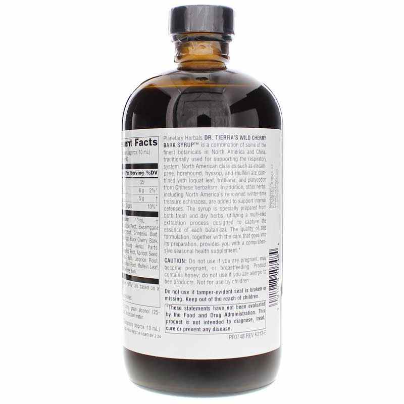 Dr Tierras Wild Cherry Bark Syrup, 16 Oz, by Planetary Herbals, image #3