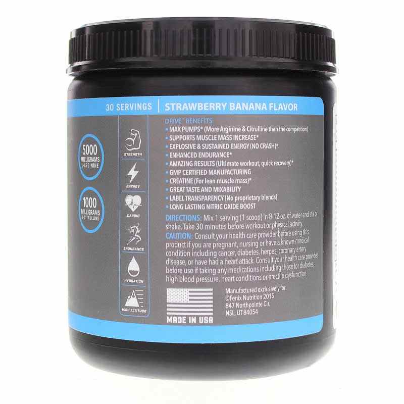 Drive Endurance Pre-Workout, Strawberry-Banana, by Fenix Nutrition, image #2