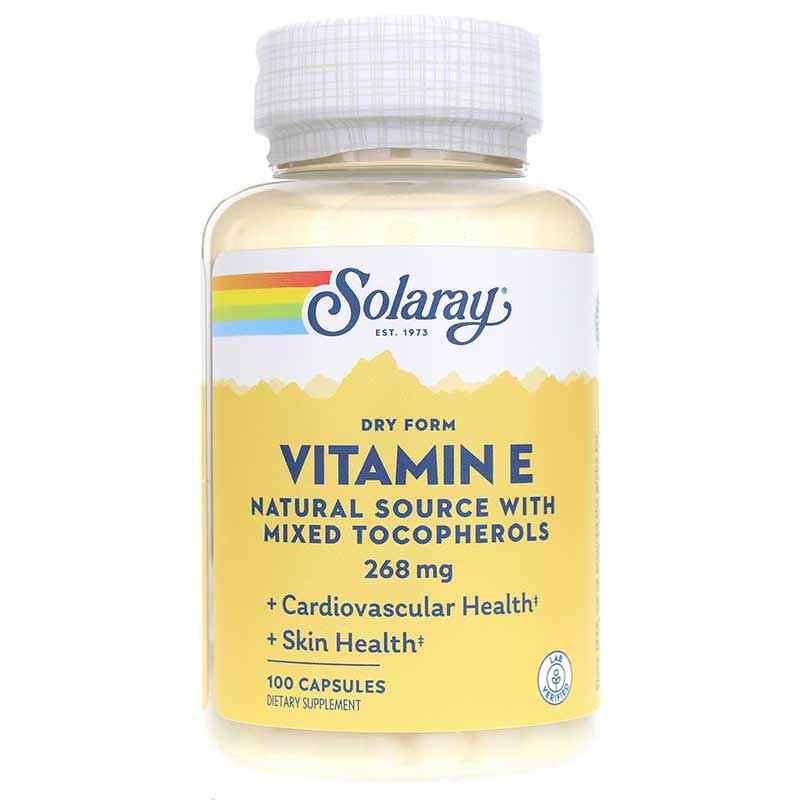Dry Form Vitamin E 268 Mg, 100 Capsules, by Solaray