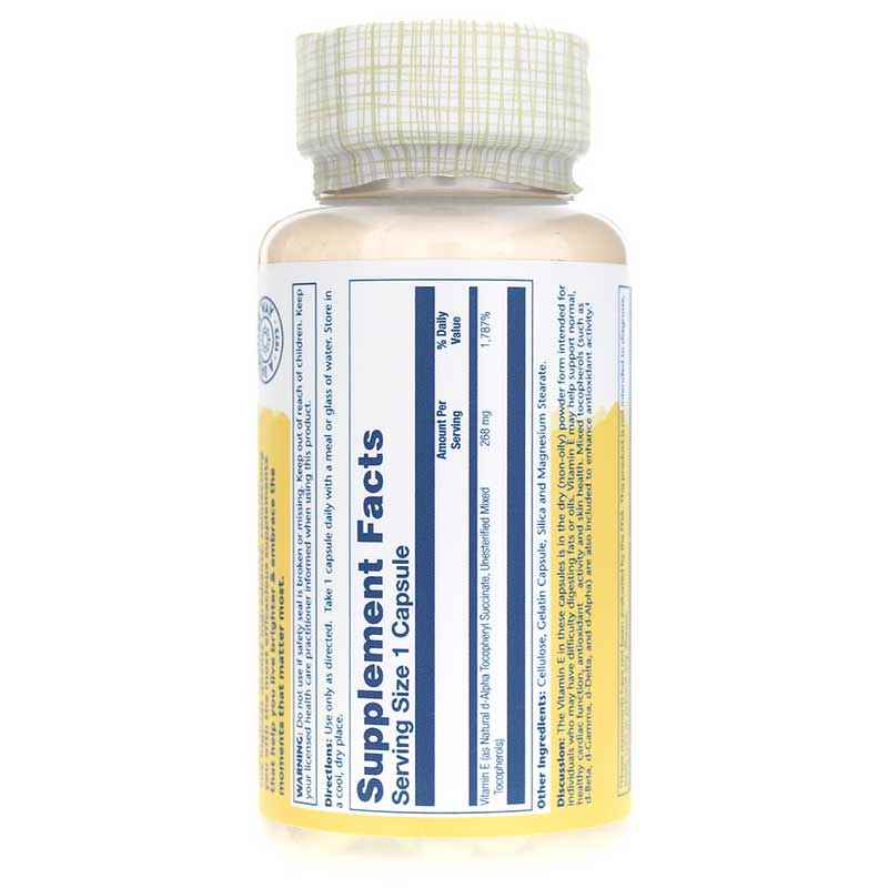 Dry Form Vitamin E 268 Mg, 50 Capsules, by Solaray, image #3