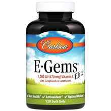 E-Gems Elite 1000 IU Natural Vitamin E, 120 Softgels, by Carlson Labs