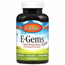 E-Gems Elite 1000 IU Natural Vitamin E, 60 Softgels, by Carlson Labs