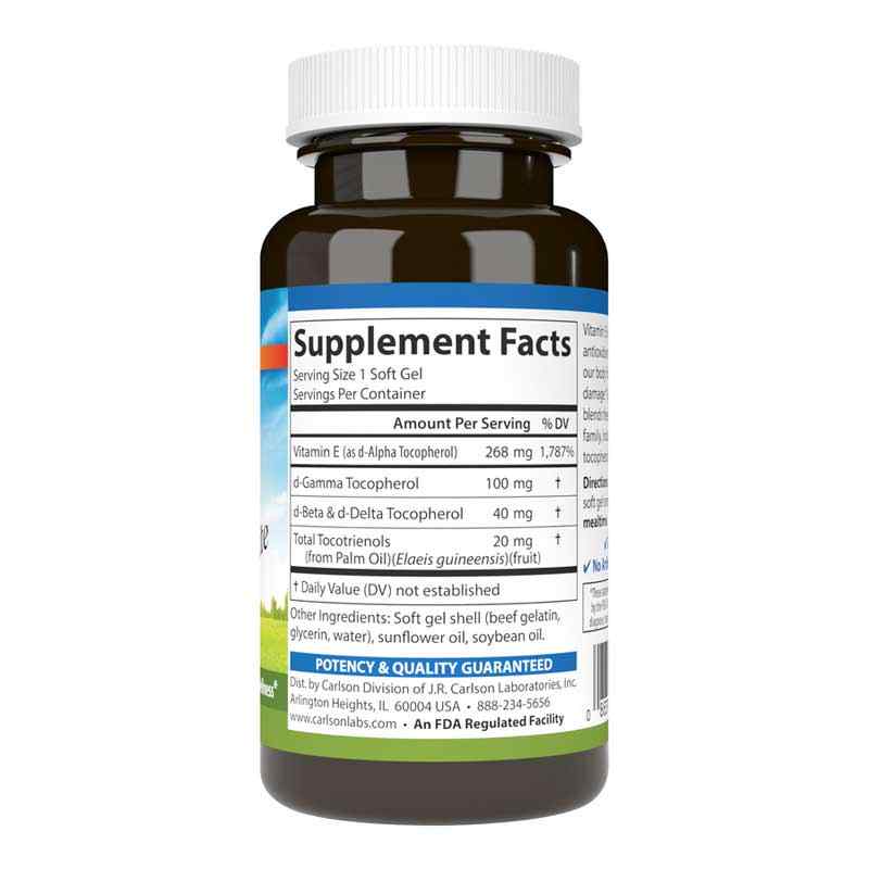 E-Gems Elite 400 IU (268 Mg) Vitamin E, 120 Softgels, by Carlson Labs, image #2