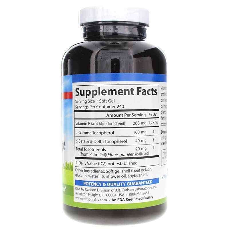 E-Gems Elite 400 IU (268 Mg) Vitamin E, 240 Softgels, by Carlson Labs, image #2