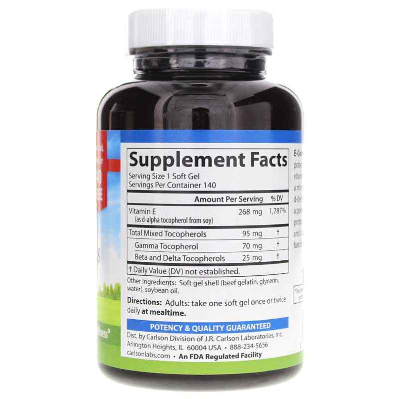 E-Gems Plus 400 IU Natural Vitamin E Bonus Pack, by Carlson Labs, image #2