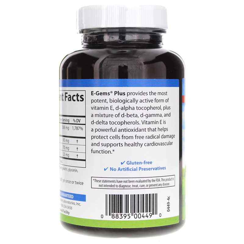 E-Gems Plus 400 IU Natural Vitamin E Bonus Pack, by Carlson Labs, image #3