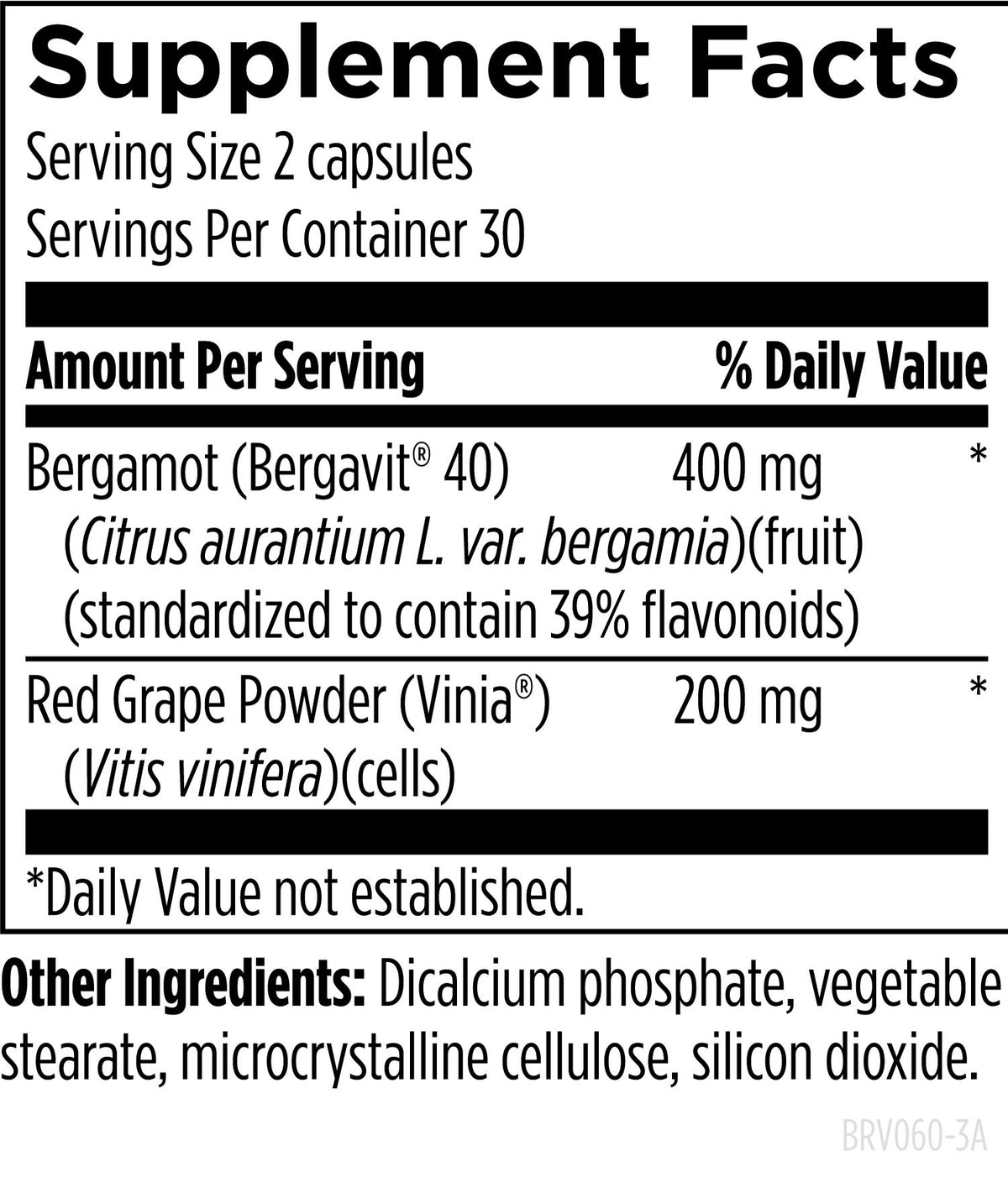 BergaVin, 60 Veg Capsules, by Designs For Health