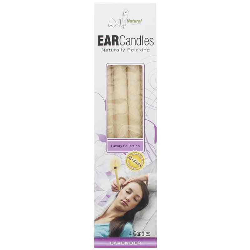 Ear Candles Beeswax, Lavender, 4 Piece, by Wallys Natural Products