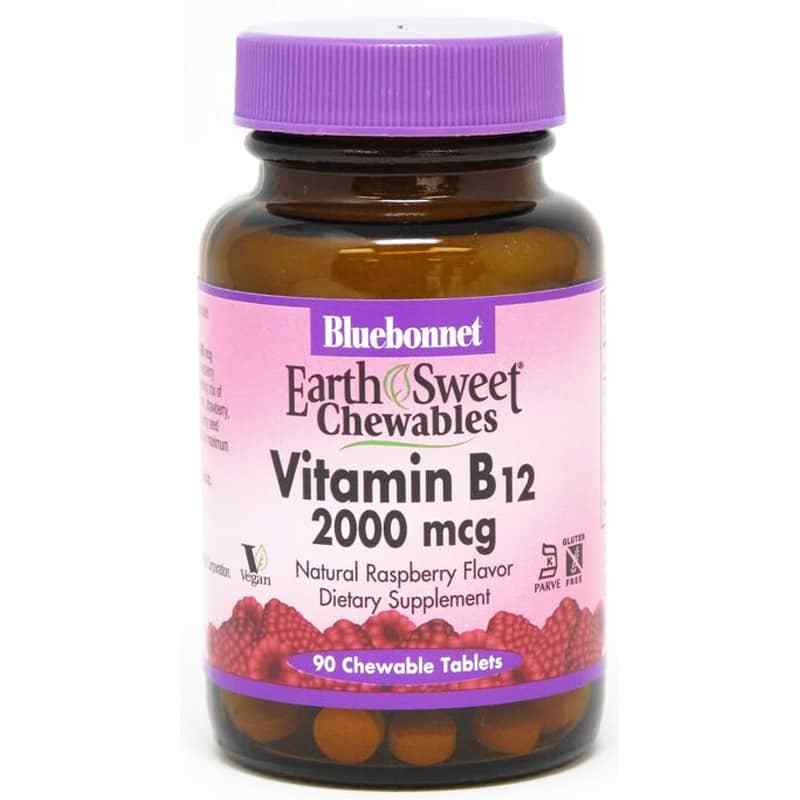 Earth Sweet Chewables Vitamin B12 2000 Mcg, by Bluebonnet