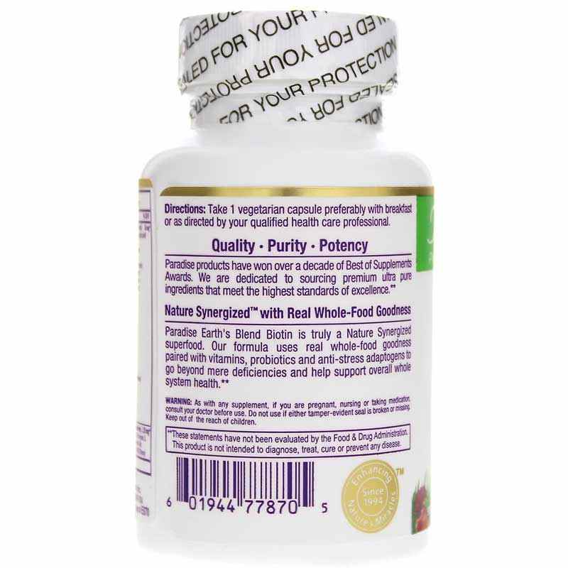 Earth's Blend Biotin, by Paradise Herbs, image #3