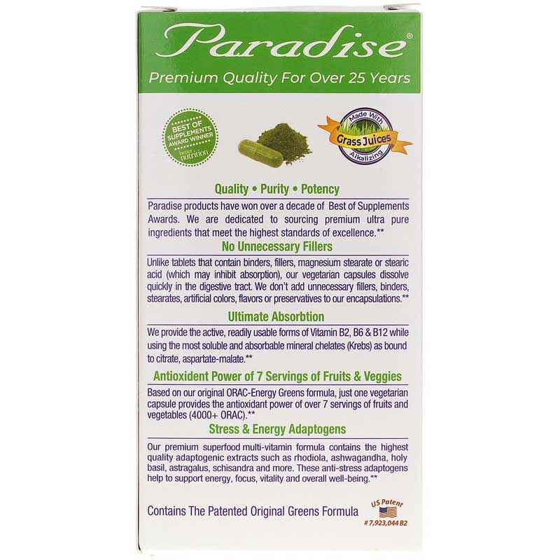 Earth's Blend Superfood Multivitamin No Iron, 60 Veg Capsules, by Paradise Herbs, image #3