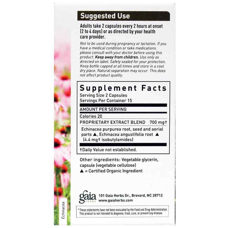 Echinacea Supreme, 30 Liquid Phyto Caps, by Gaia Herbs, image #2