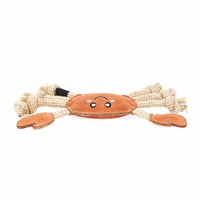 ecoZippy Suede & Rope Buddies Crab, by ZippyPaws, image #6