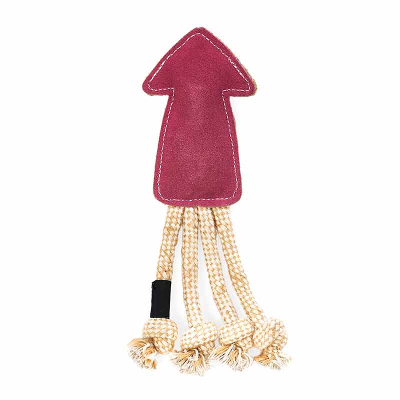 ecoZippy Suede & Rope Buddies Squid, by ZippyPaws, image #4
