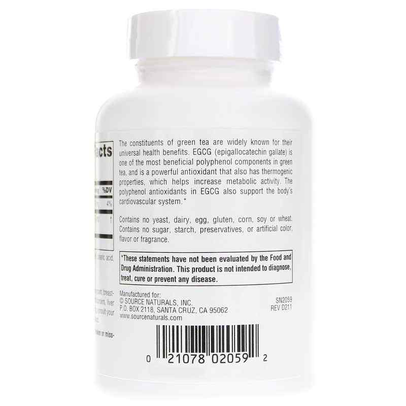 EGCG Antioxidant and Thermogenic Activator, 120 Tablets, by Source Naturals, image #3