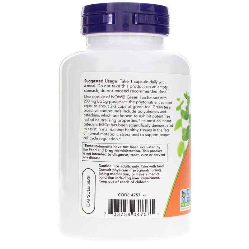EGCg Green Tea Extract 400 Mg, 180 Veg Capsules, by NOW Foods, image #3
