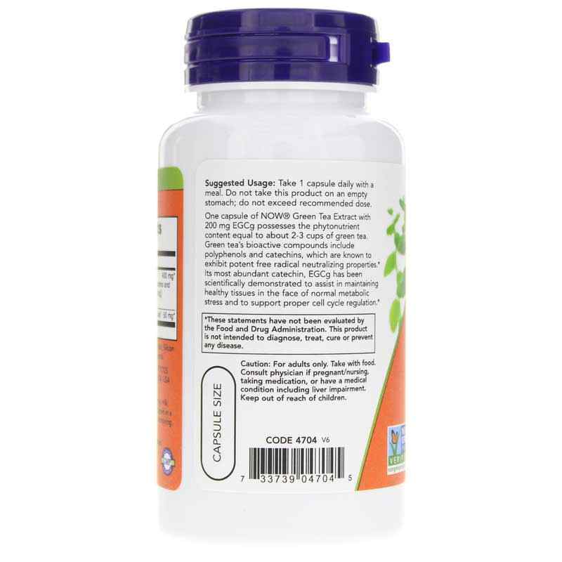 EGCg Green Tea Extract 400 Mg, 90 Veg Capsules, by NOW Foods, image #3