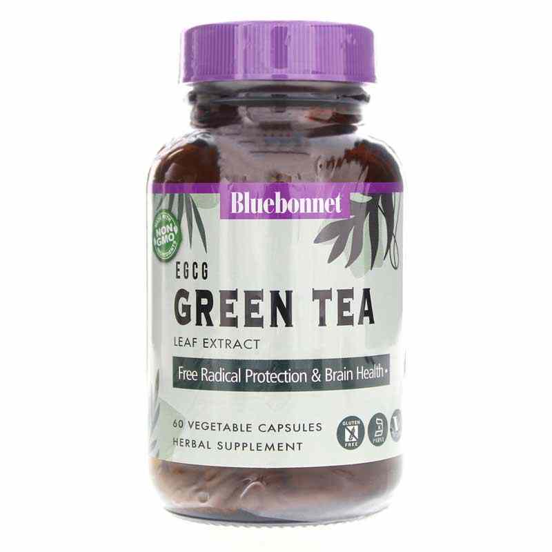 EGCG Green Tea Leaf Extract, 60 Veg Capsules, by Bluebonnet