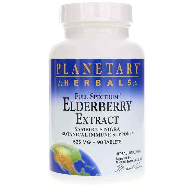 Elderberry Extract 525 Mg Full Spectrum, by Planetary Herbals